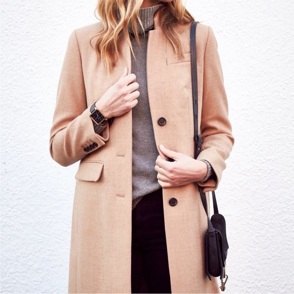 J.Crew Regent coat topcoat in double-serge wool camel tan size 2 - Picture 11 of 14